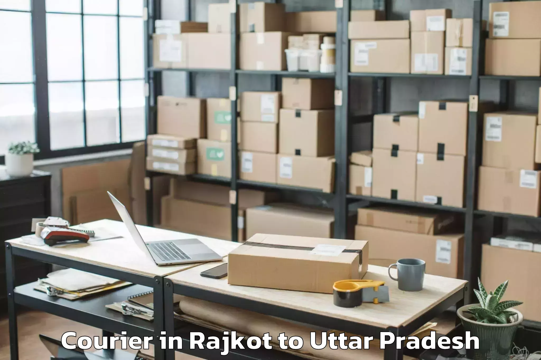 Leading Rajkot to Dildar Nagar Courier Provider